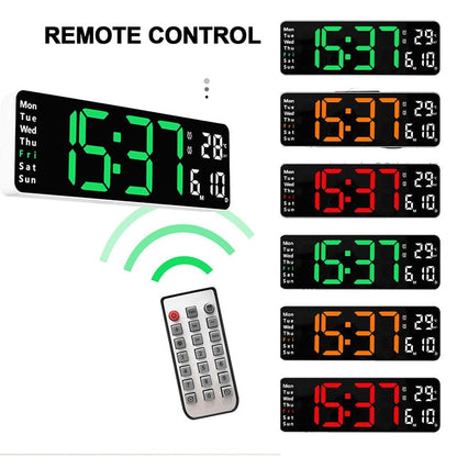 Digital Wall Clock With Remote Control