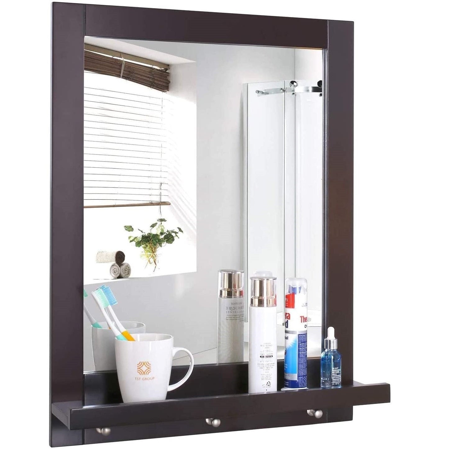 Vanity Mirror With Cosmetics Shelf 20.5"W x 26.8"H