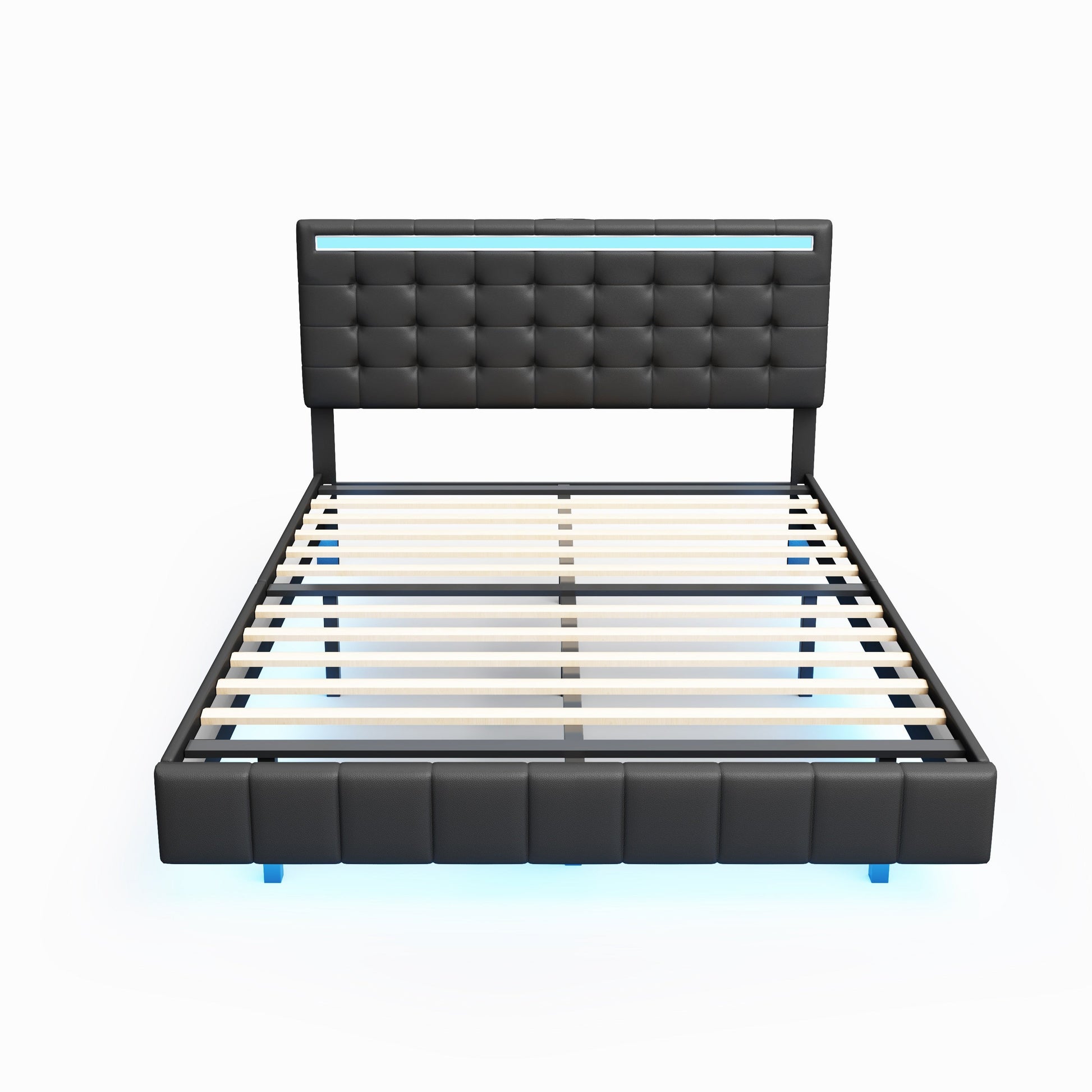 Black Queen Sized Floating Bed Frame