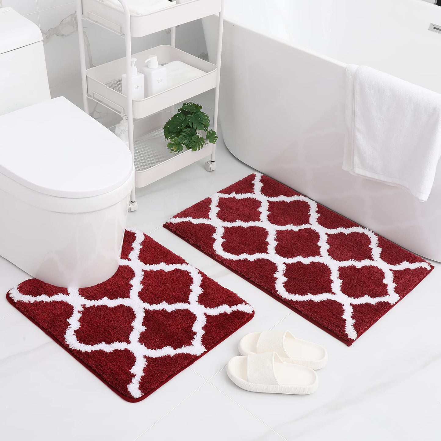 2-Piece Modern Bath Mat Set