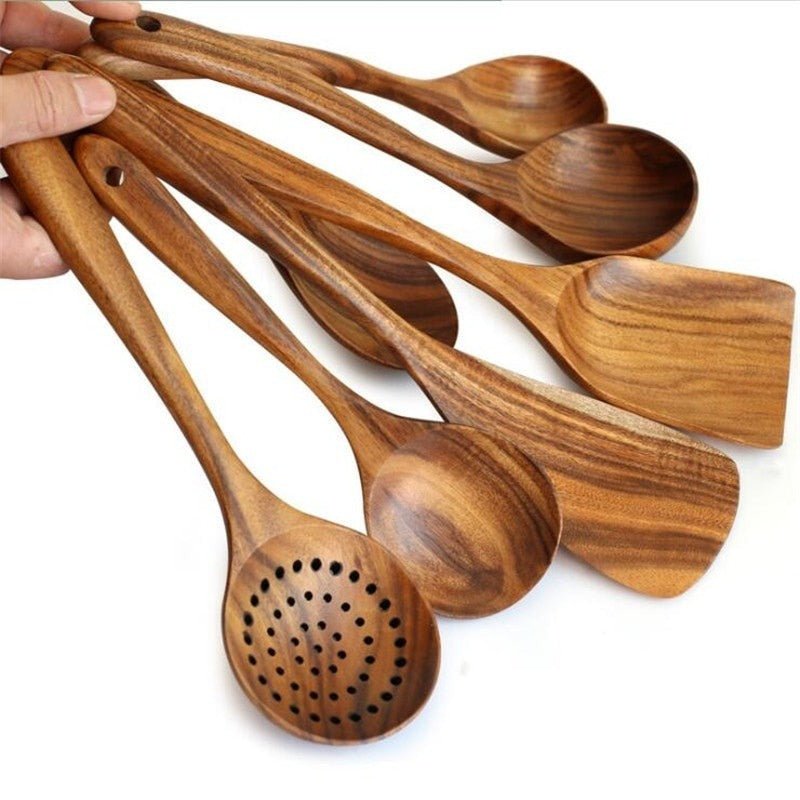 Natural Wood Tableware Tools