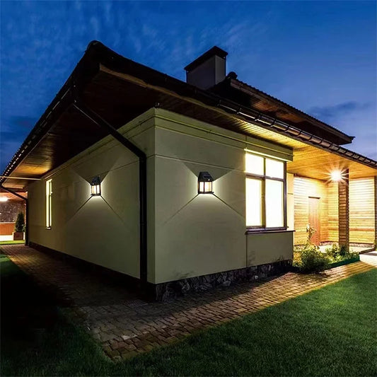 The West Decor Outdoor Garden Wall Light | 8Pcs Solar Dusk to Dawn Waterproof Night Light