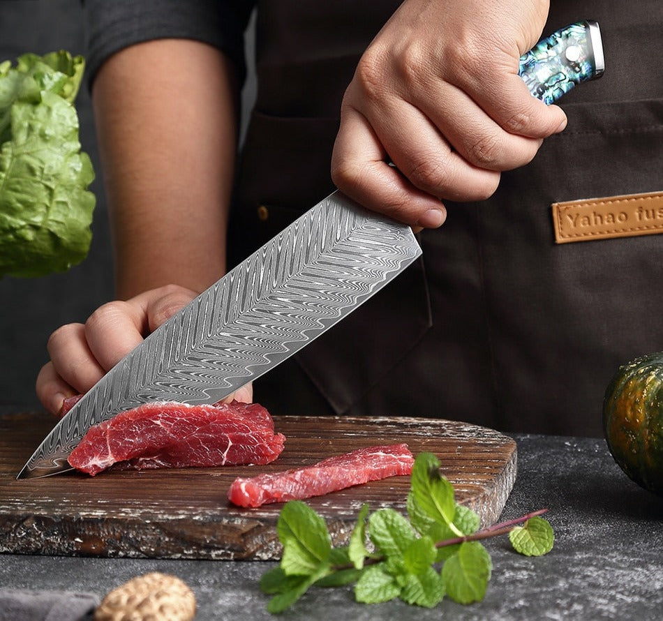 Damascus Steel Chef Knife Set