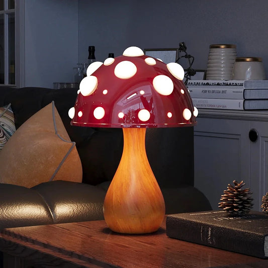 Big Red Mushroom Table Lamp