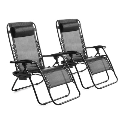 Black Outdoor Zero Gravity Chairs