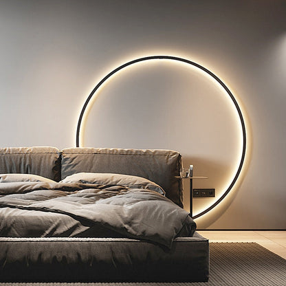 Minimalist Circular Background Wall Lamp