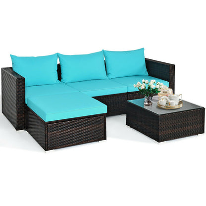 Outdoor Patio Rattan Sofa Set