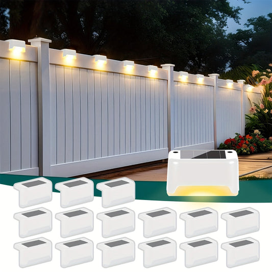 16-Pack Solar Step Lights | Waterproof LED Outdoor Garden Lighting