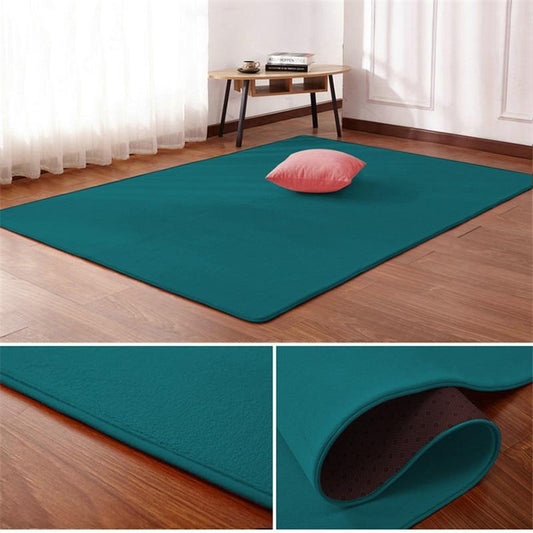 Blue Comfy Velvet Rug