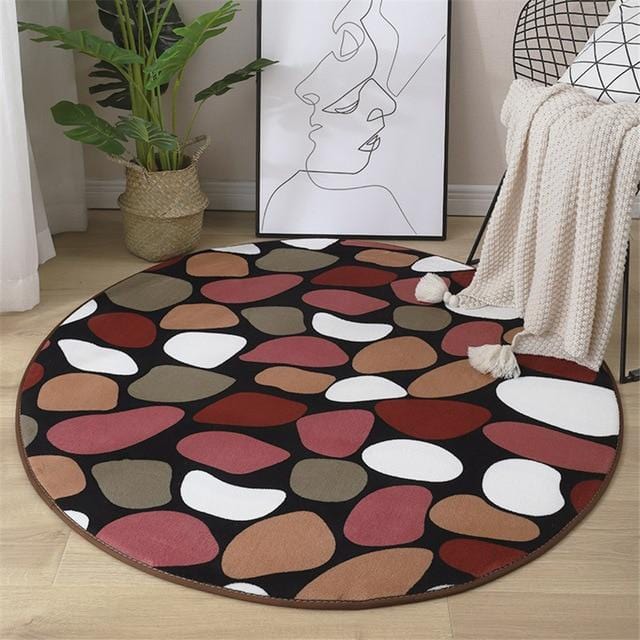 Round Velvet Rug Style 1