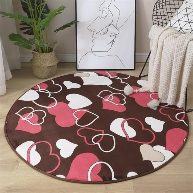 Round Velvet Rug Style 3