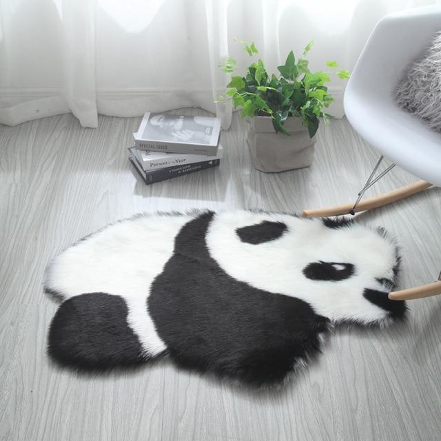 Panda Fluffy Rug